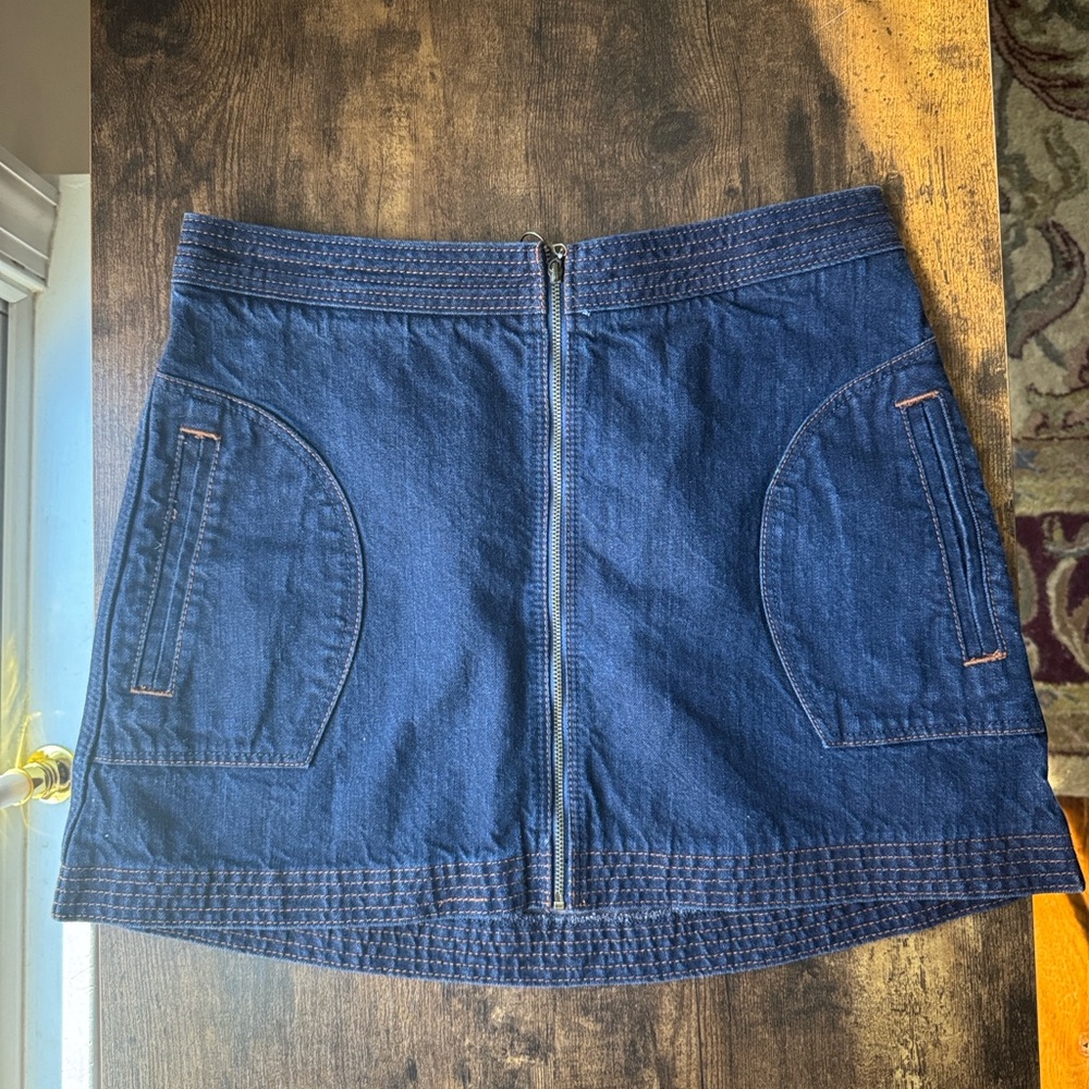 Abercrombie & Fitch Blue Brown Denim Jean Skirt Size 6